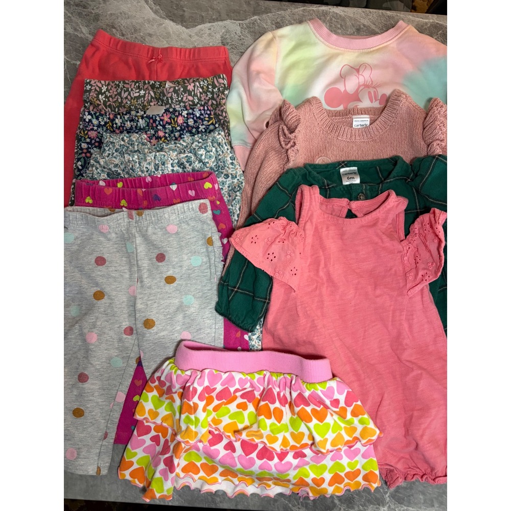 Carter's Disney | Baby Girl 6 Month Clothes Bundle 10pc || Multicolor|